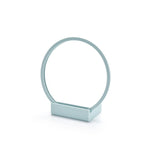 Metallic ring-shaped object on a white background