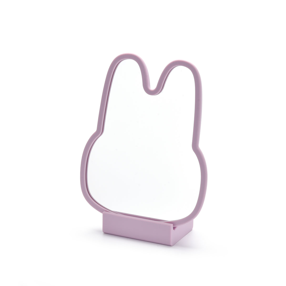 Pink bunny-shaped cookie cutter on a white background 